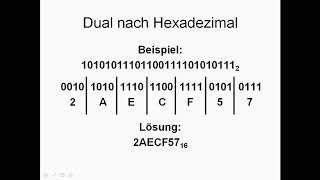 Guido Gerst Zahlensysteme umrechnen Dual und Hexadezimal [upl. by Gerda]