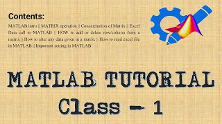 MATLAB TUTORIAL Class 1 Beginner to Advanced Level [upl. by Acirred3]