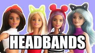 How to make cat ears headband Accessories for Barbie Thumbnails for dolls [upl. by Shwalb]