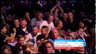 2015 European Darts Trophy Round 2 Pipe vs Suljovic [upl. by Haland89]