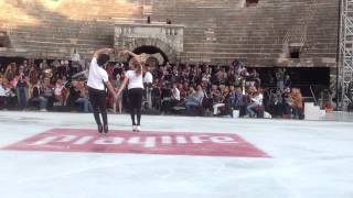 Kostner amp Lambiel  Rehearsing Romeo and Juliet  Opera on Ice 2012 [upl. by Africa784]