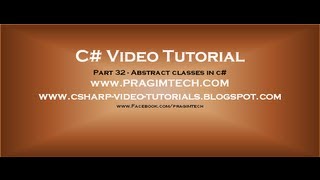 Part 32  C Tutorial  Abstract classes in cavi [upl. by Tamberg]