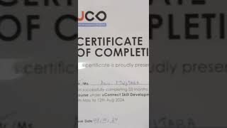 Certificate Of Front End Development Completion certificate achievement shortsviral [upl. by Annek]