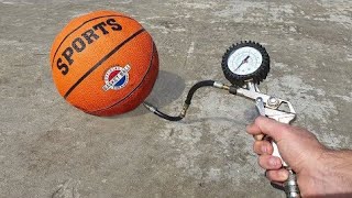 Experiment Air Compressor vs Basketball [upl. by Padraig]