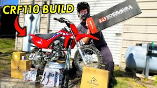 Building My New CRF110 Into A BeastPit Bike Build [upl. by Gnud923]