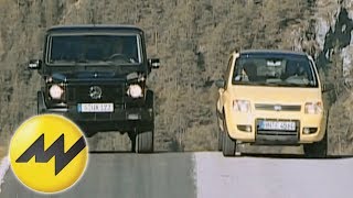 Fiat Panda 4x4 vs Mercedes G 270 CDI Klein gegen groß  das etwas andere OffroadDuell [upl. by Malorie]