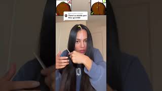 Using a middle part filter to get the perfect middle part hairhacks ￼ [upl. by Ennylcaj]