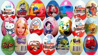 20 Kinder surprise eggs collection toys Kinder Surprise Disney Pixar Zaini eggs  lababymusica [upl. by Sldney879]