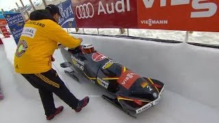 FIBT  Womens Bobsleigh World Cup 20132014  St Moritz Heat 1 [upl. by Vanhook]