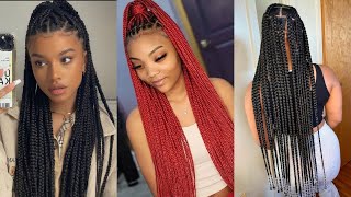 2021 BEST BOX BRAIDS HAIRSTYLES FOR BLACK WOMEN BEST BRAIDS HAIRSTYLES shorts [upl. by Jackelyn]