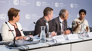 Opening Press Conference at the UNFCCC May meeting [upl. by Sinnylg]