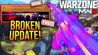 WARZONE New MAJOR UPDATE is BROKEN SECRET UPDATES amp Changes FREE REWARDS amp More [upl. by Anilorac16]