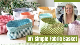 DIY Simple Fabric Basket [upl. by Normie828]