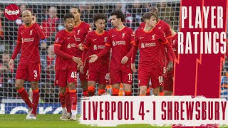 GORDON GETS MOTM  Liverpool 41 Shrewsbury  Player Ratings [upl. by Guerra636]