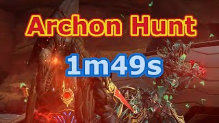 Warframe Archon Hunt solo Speedrun 1m49s  Dex Pixia Titania Jade Shadows [upl. by Rosana687]