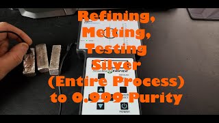 Entire Process of Melting Down Silver Coins Refining and Testing to 0999 Purity [upl. by Merc]