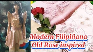 How to sew Filipiñana outfit filipiniana philippines [upl. by Ermengarde942]