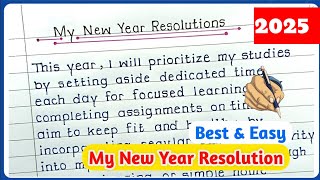 My New Year Resolution Essay 2024 My new year resolution my new year resolution 2024 resolution [upl. by Leynwad]