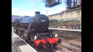 The Black 5 is No45212 with quotTHE NORTHERN BELLE SampC Steam Specialquot was departs at Carlisle [upl. by Karlan]