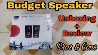 Quantum USB Mini Speaker  Unboxing and Quick Review  Technical Jatin [upl. by Enortna860]