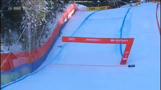 Aleksander Aamodt Kilde Horror Crash Wengen [upl. by Anerys]