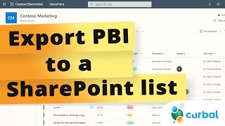 Export Power BI data to a SharePoint list [upl. by Yevad]