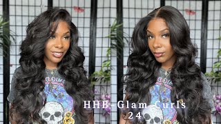 Wig Show amp Tell  Outre 5x5 HD Lace Closure Wig  HHBGlam Curls 24 [upl. by Iilek965]