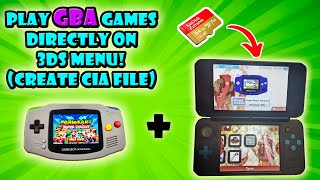 Play Gameboy games on your 3DS Menu Create GBA Cia File [upl. by Mollee]