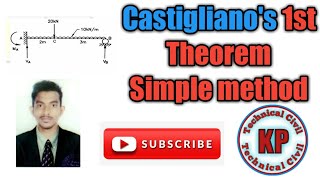 NUMERICAL IN CASTIGLIANOS FIRST THEOREM👉 [upl. by Llehsram]