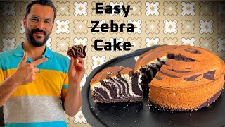 How to make zebra cake at home easilybest recipe for beginners try it you can [upl. by Skyler]