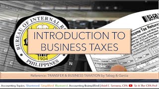 Introduction to Business Taxes  Three 3 Types of Business Taxes [upl. by Adnawat145]