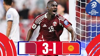 First win for Qatar  Qatar  Kyrgyz Republic  Highlights  AsianQualifiers  Road To 26 [upl. by Jehanna]