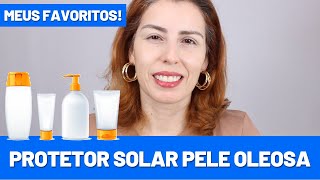 Melhores protetores solares para pele oleosa  meu favoritos atualizado 2023 [upl. by Karisa]