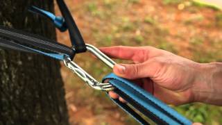 How to set up a slackline using 3 carabiners [upl. by Atinihc291]