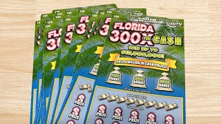 Full Pack 300X The CASH Florida Lottery Scratch Tickets [upl. by Adamek835]