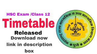 HSC FebMarch 2025 timetable Class 12 Maharashtra Board Subscribe now  Notes amp link in description [upl. by Hagai48]