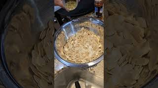 Pumpkin seeds recipe 🎃🎃🎃 recipe pumpkin halloween 2024 [upl. by Hsevahb]