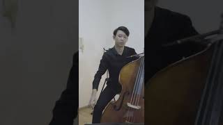 AYO2024 Double Bass Audition Orchestral Repertoire and JSBach Suite No2 Sarabande陳柯旭  KexuChen [upl. by Ardnossak]