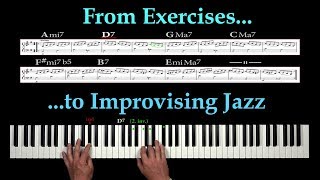 How to improvise an EASY JAZZ SOLO with simple ARPEGGIOS [upl. by Lak]