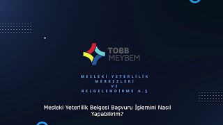 Mesleki Yeterlilik Belgesi İlk Başvuru İşlemini Nasıl Yapabilirim [upl. by Zelikow]