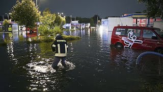 Des orages violents et des inondations en Allemagne et en Belgique [upl. by Zysk38]