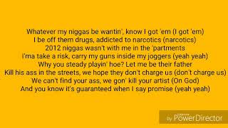 Lil Durk  1 733 Vulture Lyrics on screen [upl. by Naelcm]