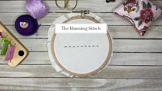 Hand Embroidery  The Running Stitch [upl. by Atteyek217]