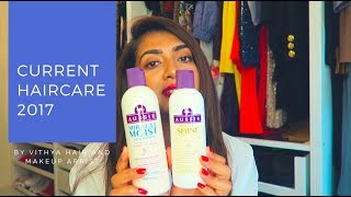 Current Haircare Routine  2017  Vithya Hair and Makeup Artist [upl. by Annavoig]