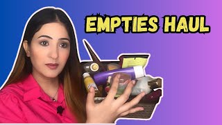 Ultimate Empties Haul  Beauty amp Skincare Favorites Reviewed  PunjabiPatolaKudi [upl. by Trillbee]