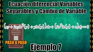 Ecuaciones Diferenciales Variables Separables y Cambio de Variable Solucionario Makarenko Inciso 106 [upl. by Altheta]