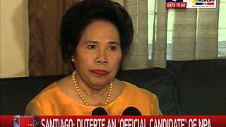 Miriam Duterte an official candidate of NPA [upl. by Pascal]