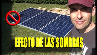 Efecto de las sombras en panel solar fotovoltaico [upl. by Akinam]