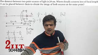 REFRACTION OF LIGHT LENS Q23 The distance between two point sources of light is 24cm [upl. by Mcconaghy563]