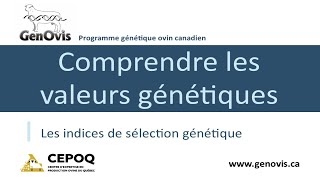 Programme GenOvis  Qu’estce qu’un indice de sélection génétique [upl. by Aiehtela]